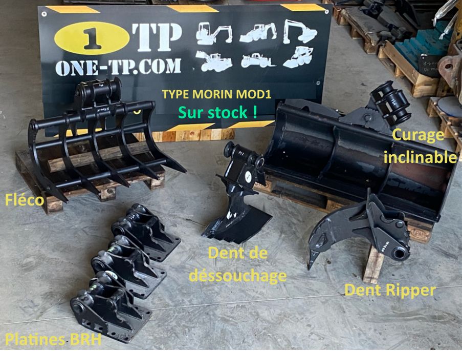 Set matériels type Morin module 1 pour pelles 2 à 3.5 tonnes - Déstockage - Godets et dents_0