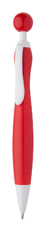Stylo à bille en plastique - encre bleue - couleur rouge - poids 12g_0