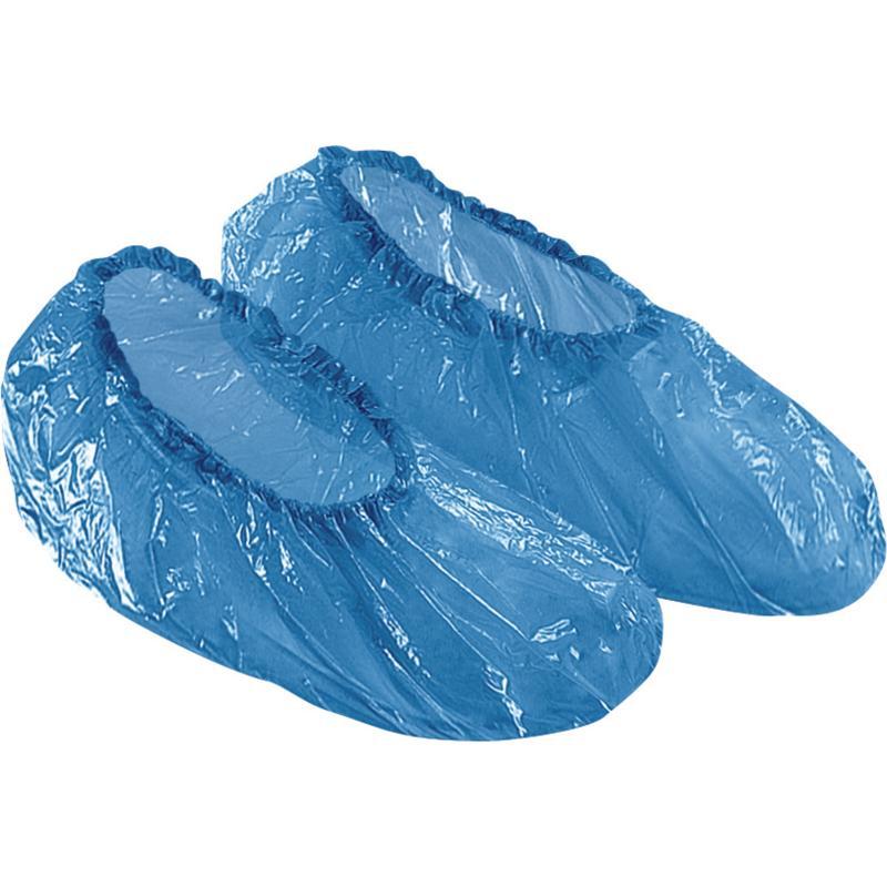Surchaussures visiteur en polyéthylène bleu - 25 µm - sachet de 50 paires - surchpe_0