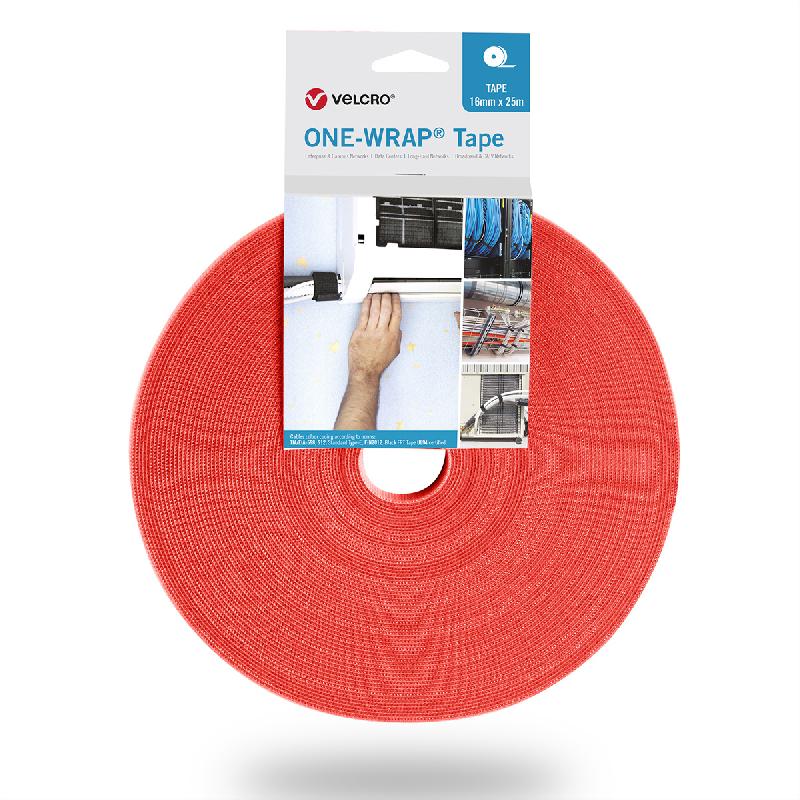VELCRO® One Wrap® Bande 50 mm - orange - 25 m - fixation de câbles en polypropylène_0