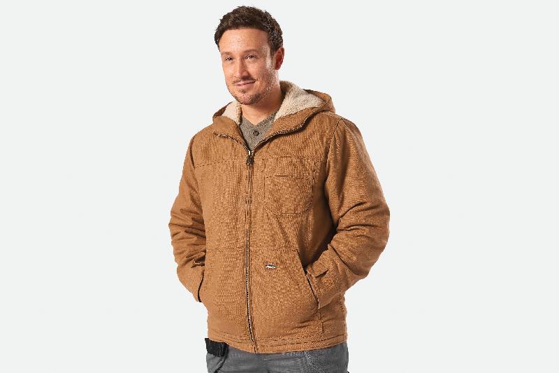 Veste doublée sherpa DUCK - Réf: DK0A4XUX - Dickies - 100% Coton - Rinsed Brown Duck - Taille 3XL_0