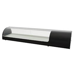 Vitrine réfrigérée pour tapas pour 4 gn 1/3 verre courbe - 1455x400x285 mm - 160 W 230/1V - 13CC2144 Eurast - inox 13CC2144_0