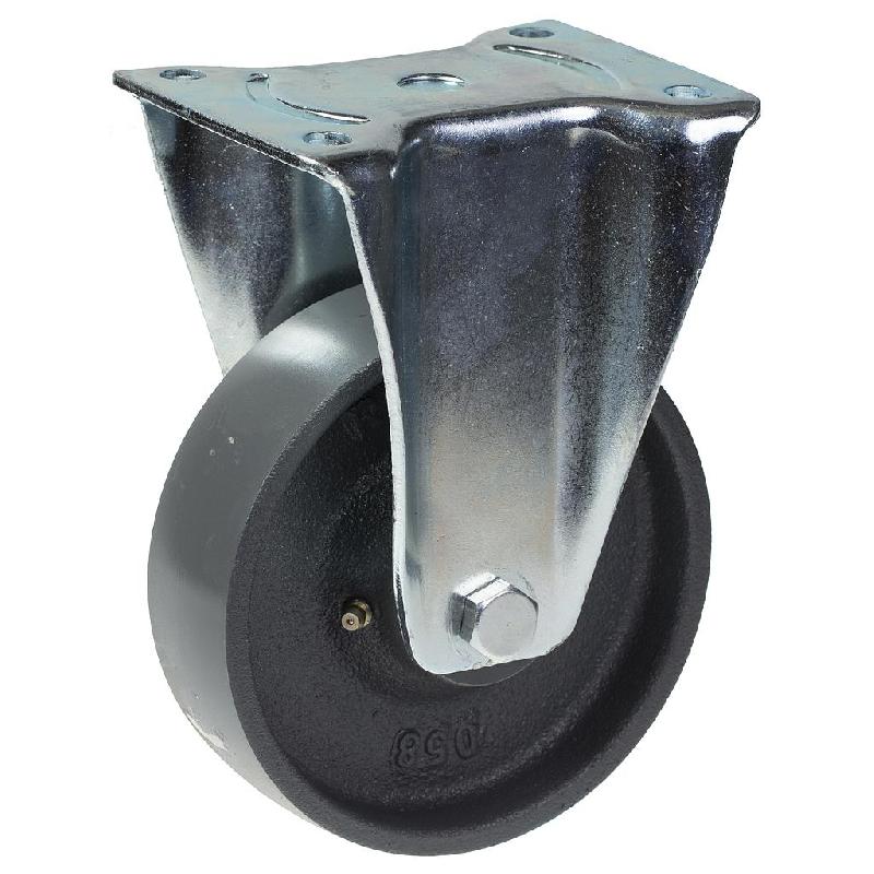 Roulette fixe de 150 mm avec roue en fonte grise_0
