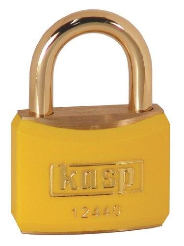 Kasp K12440YELA1 - Cadenas en laiton jaune 40 mm s'entrouvrant avec gaine de protection_0