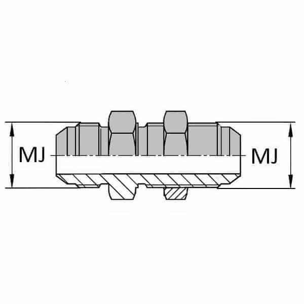 Adaptateurs - Droit mâle JIC - Passe cloison - 2