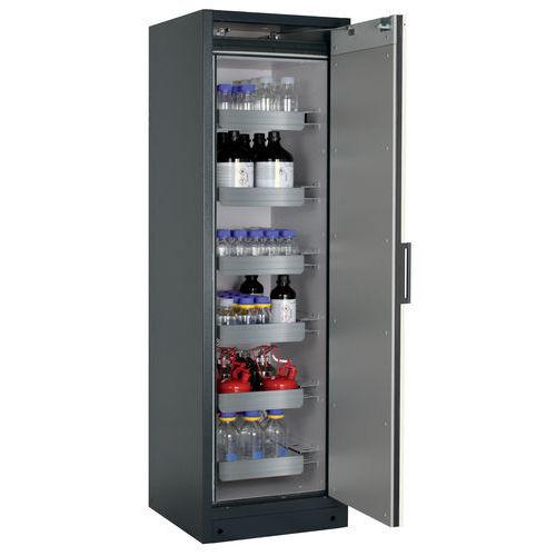 ARMOIRE Q-CLASSIC-90 Q90.195.060.R GRIS/ARGENT-6 TIROIR