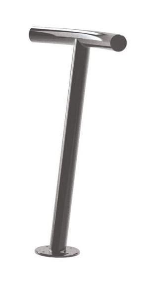 Assis-debout en T - Acier - Compatible abris fumeur - 270mm x 800mm x 500mm - 12kg_0