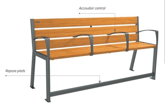 Banc et fauteuil SILAOS pour seniors - Rehausse 10 cm, repose-pieds et accoudoirs adaptés_0