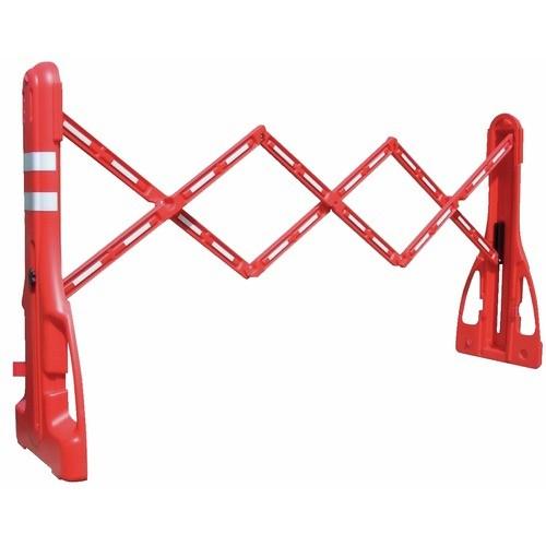 BARRIÈRE DE CHANTIER EXTENSIBLE 230 CM EN PLASTIQUE ROUGE VISO