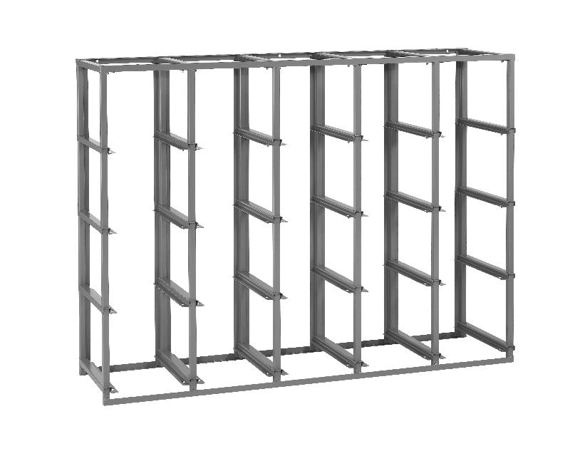 Bâti vide pour rack de rangement - 20 postes pour bacs à bec 40/42 litres - Charge maxi 1600 kg_0