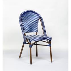 Bistromania Chaise de terrasse PARIS - Tressage bleu et blanc - EA053_0