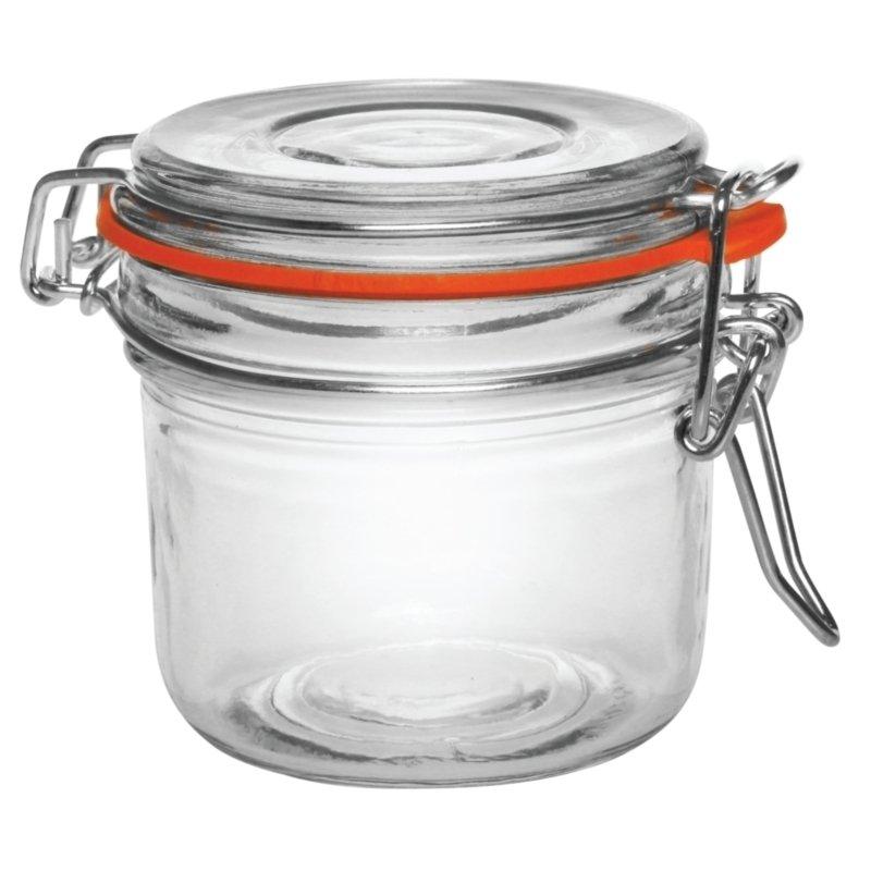 BOCAL DE CONSERVATION AVEC CLIP DE VERROUILLAGE - VOLUME 200ML - 6 PIÈCES