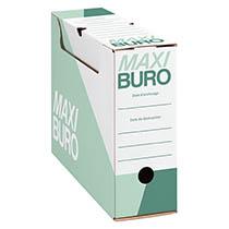 BOÎTE À ARCHIVES VERTE DOS 10 CM MAXIBURO - LOT DE 20