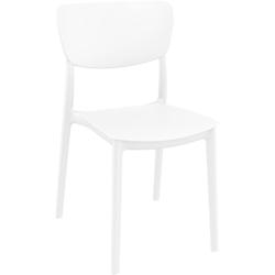 Chaise Restaurant Modèle MONNA en Polypropylène   Lot de 24   Materiel CHR PRO - blanc plastique polypropylène 0652217010305_0