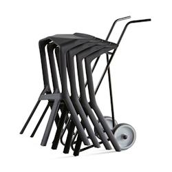 Chariot de transport pour tabouret de bar Miura - VKF Renzel - noir métal 4011432170489_0