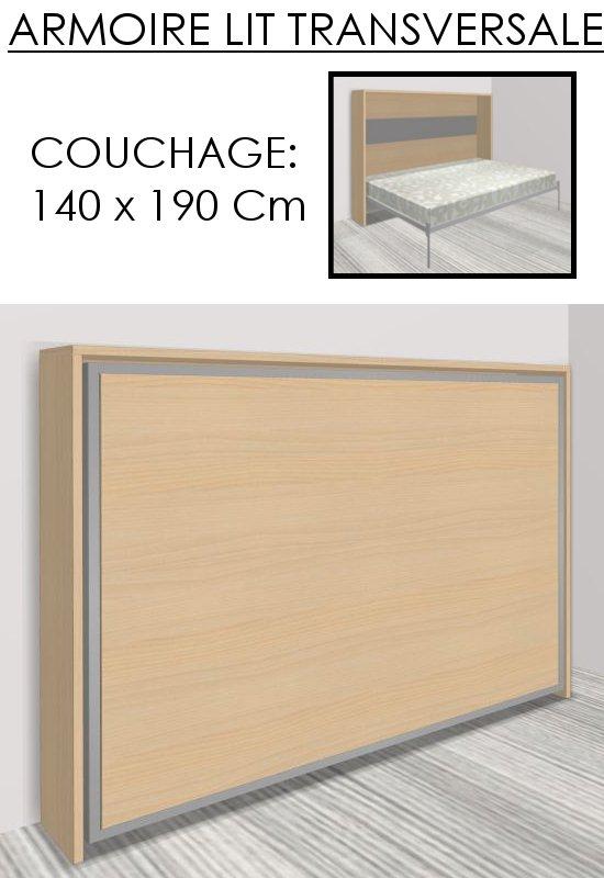Armoire Lit Escamotable Athena Hetre Couchage 140 22 190 Cm