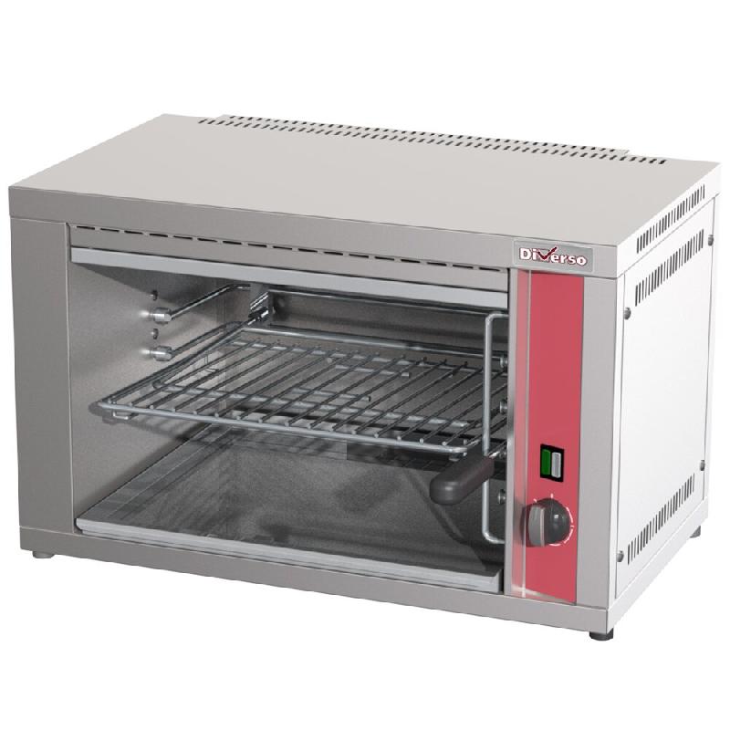 Diamond - Salamandre électrique, avec grille réglable par levier - réf. WR-ES40-50 - inox AKS-WR-ES40-50_0