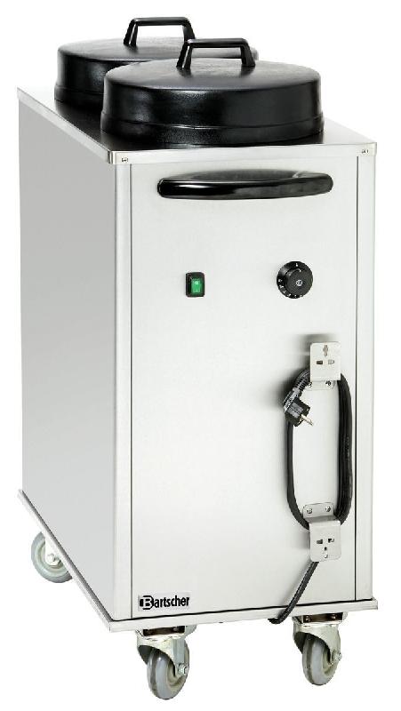 Distributeur d'assiettes chauffant électrique - Bartscher - acier inoxydable - 2x50 assiettes - Ø max. 300 mm_0