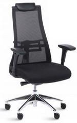 Fauteuil synchrone en maille et tissu Tennessee - Repose-tête amovible, dossier en maille, mécanisme blocable_0