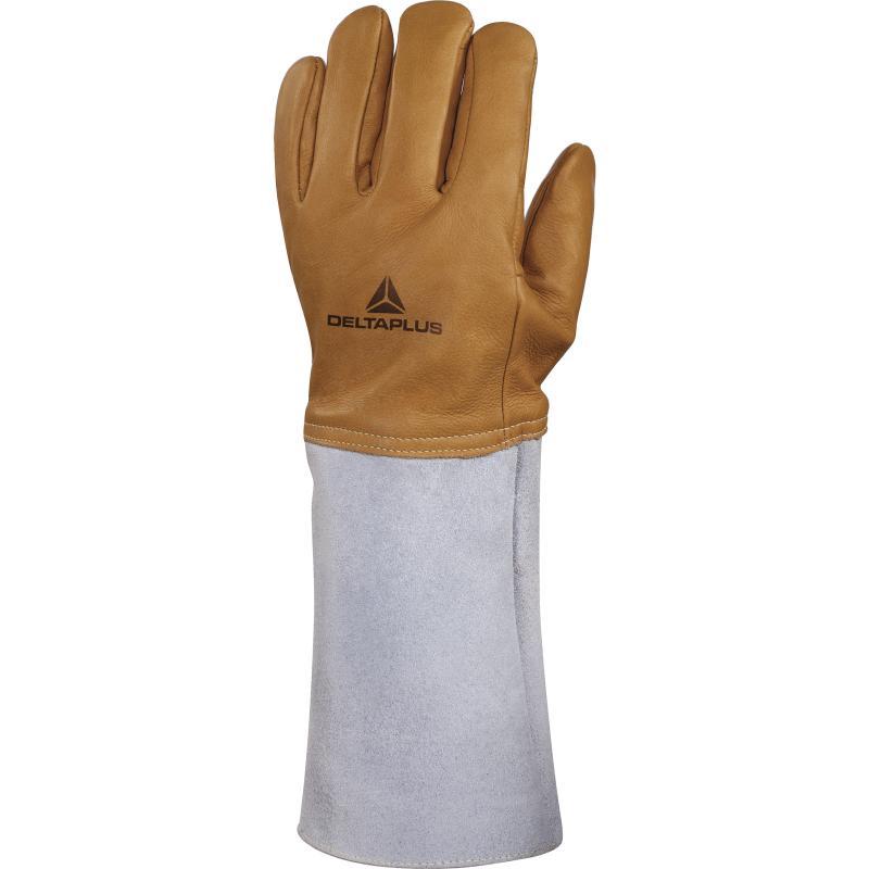 Gants de protection thermique en cuir cryogénique traité hydrofuge - Réf. CRYOG - Manchette 20 cm_0