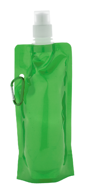 Gourde de sport en PET - avec mousqueton - 500 ml - couleur vert_0