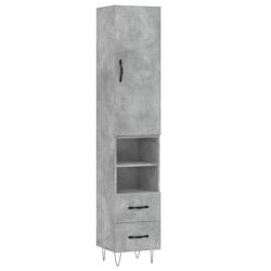Helloshop26 - Buffet bahut commode armoire meuble de rangement organisateur cuisine salle de séjour salon haut 34,5 x 34 x 180 cm 02_0034381 - 300021_0