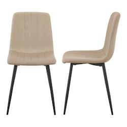 HELLOSHOP26 - Lot de 2 chaises de salle à manger 89 x 43 x 51 cm marron clair 03_0008816 - marron 03_0008816_0