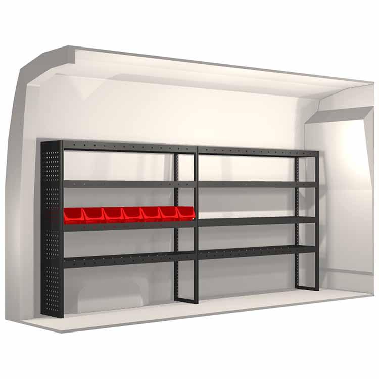 Kit d'aménagement 20100279 - pour véhicules utilitaires Renault Master, Opel Movano, Nissan NV400 - avec étagères et accessoires inclus_0