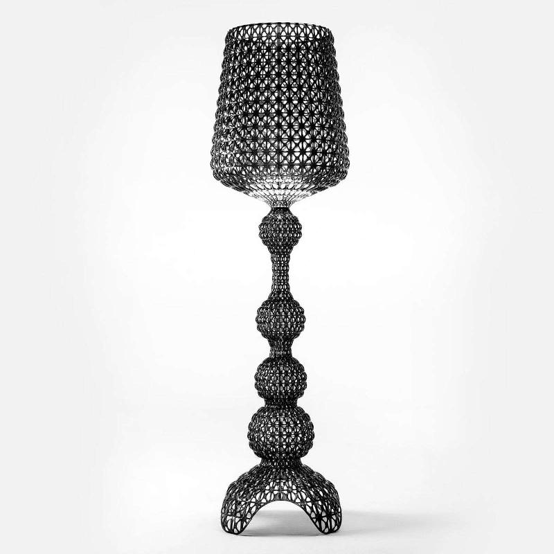 KARTELL LAMPADAIRE DE DESIGNER KABUKI AVEC LED, NOIR