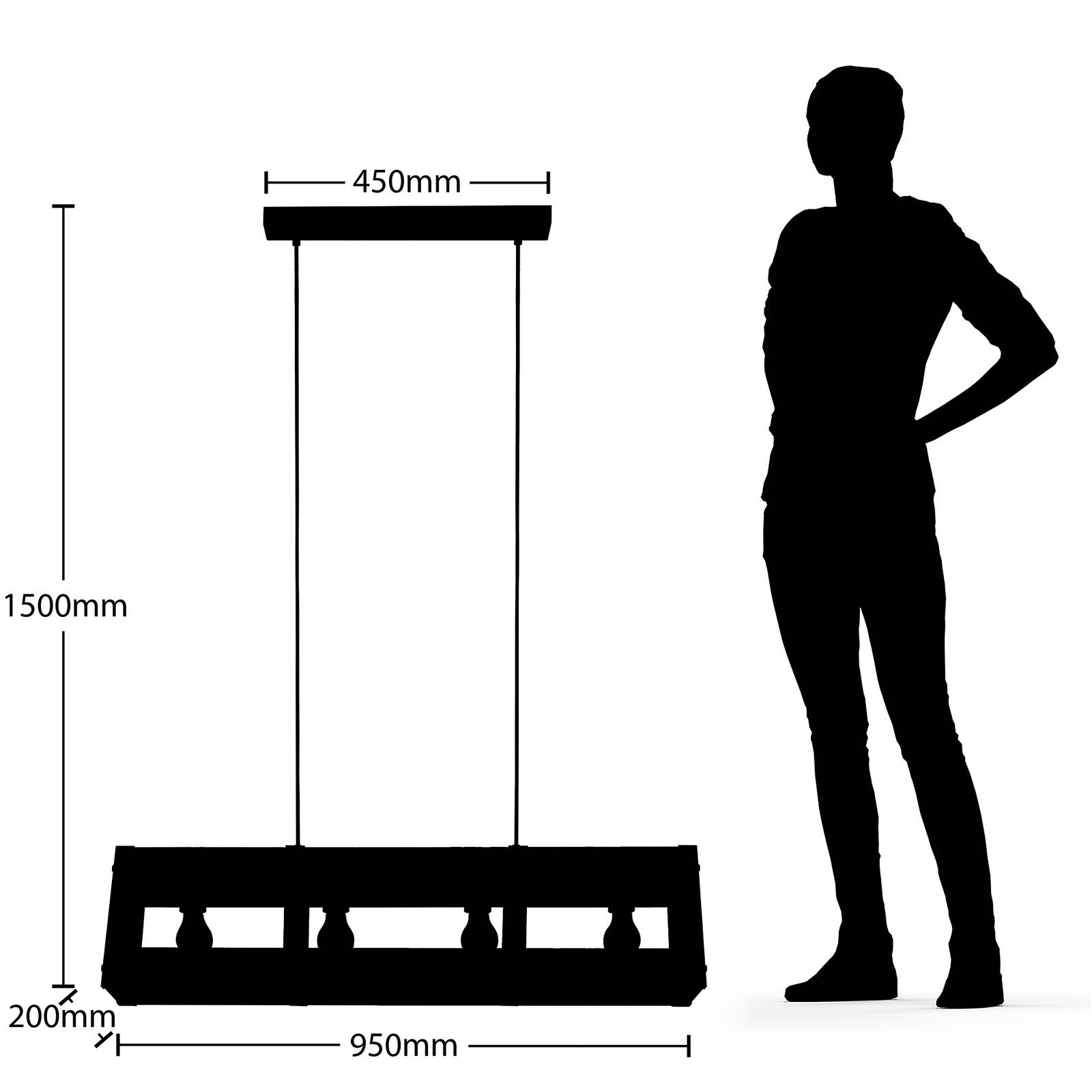 LINDBY GUDULA SUSPENSION AVEC ABAT-JOUR EN BOIS