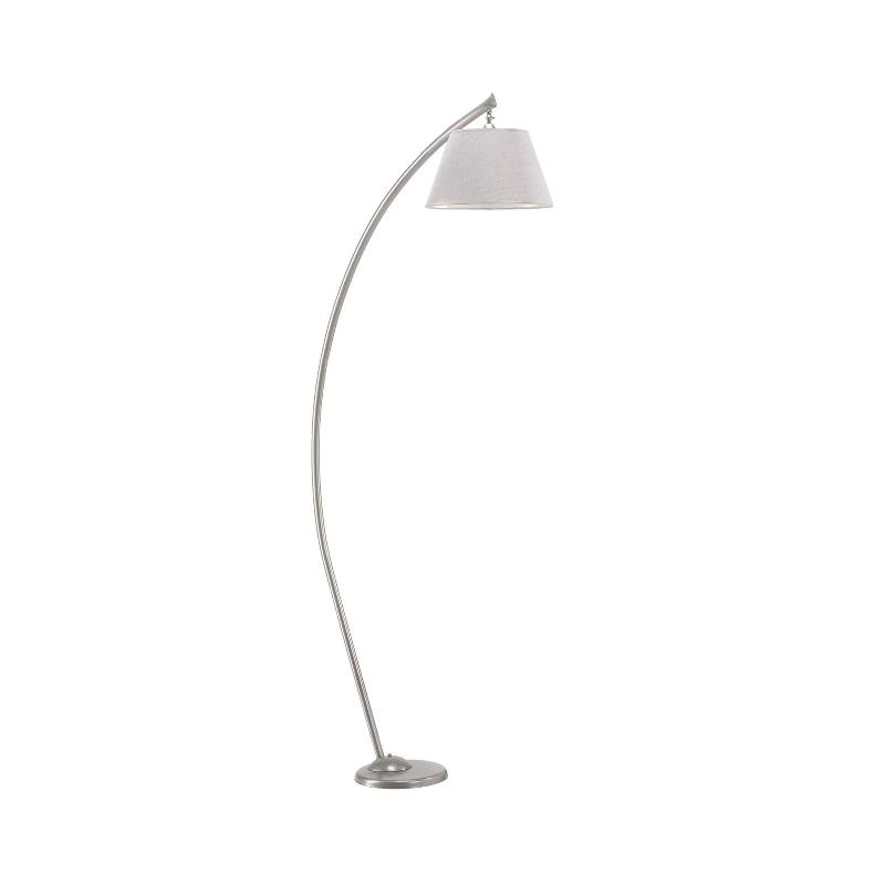 ONLI LAMPE SUR PIED SINEA, ARGENT/ARGENT, HAUTEUR 110 CM, FER, TEXTILE