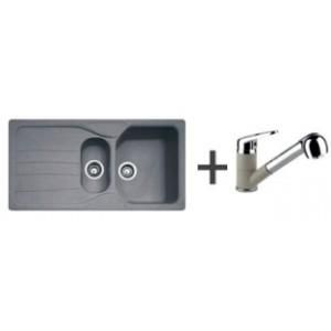 PACK EVIER 1 CUVE 1/2 CALYPSO FRAGRANIT COG651 + MITIGEUR À DOUCHETTE NOVARA FRANKÉ