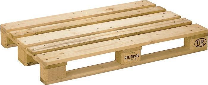 Palette en bois plate - 3 patins - L1200xl800xH144 mm - Capacité 1000 kg - Norme UIC 435-2_0