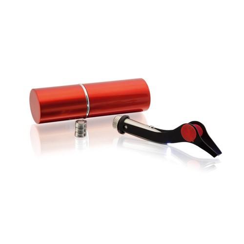 Pince publicitaire lait - acier inox/aluminium avec piles bouton inclus_0