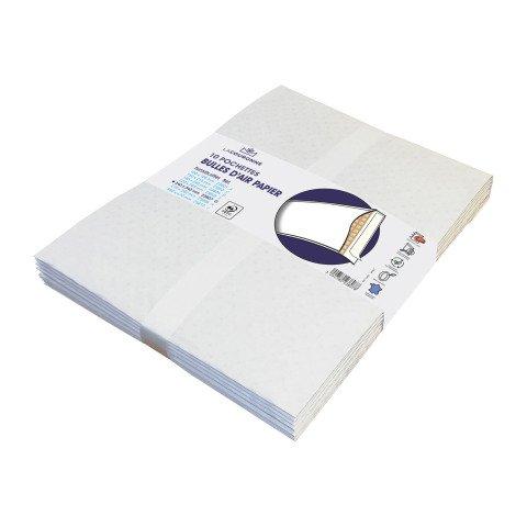 POCHETTE À BULLES PAPIER KRAFT BLANC 240 X 340 LA COURONNE - PAQUET DE 10