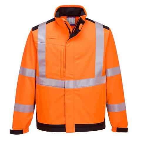 PORTWEST MV72 VESTE SOFTSHELL MODAFLAME MULTI NORME ARC ÉLECTRIQUE ORANGE/MARINE - TAILLE S