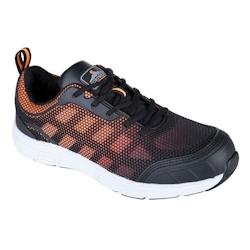 Portwest - Tennis de sécurité pour femmes OVE Steelite S1P Noir / Orange Taille 41 - 41 noir matière synthétique 5036108310012_0
