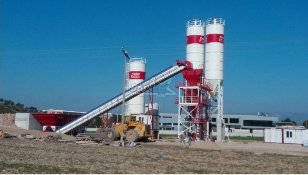 Promax S130 Centrale à béton fixe - 120 m³/h - Mélangeur Twin Shaft/Single Shaft - Capacité 4500 L - Puissance 2x55 kW_0