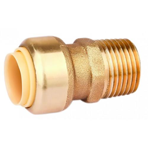 RACCORD UNION - LAITON - MÂLE - 20X27 - D12 - TOUTUB BOUTTÉ