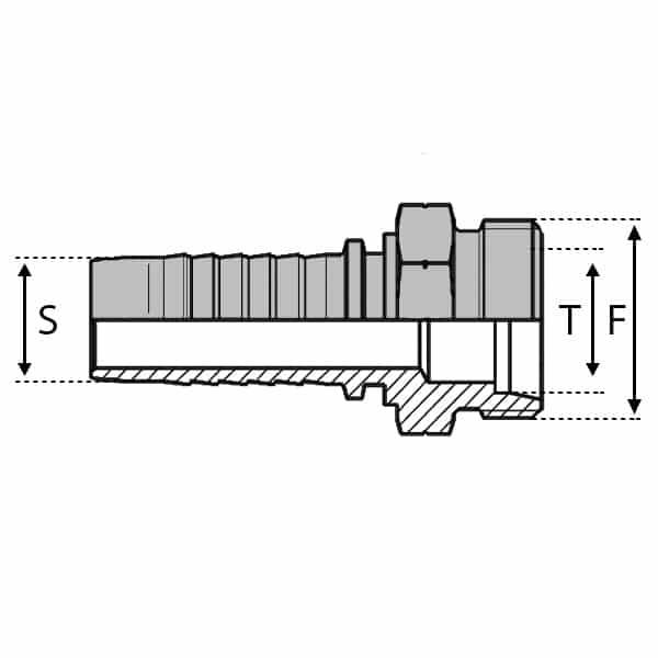 Série L - Légère - Cône 24° - Mâle - Droit (CEL) - 4 , 1/4