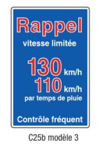 Panneau de signalisation d'indication type C25b modèle 3 - signalisation verticale de police - dimensions 1600x2400 mm_0