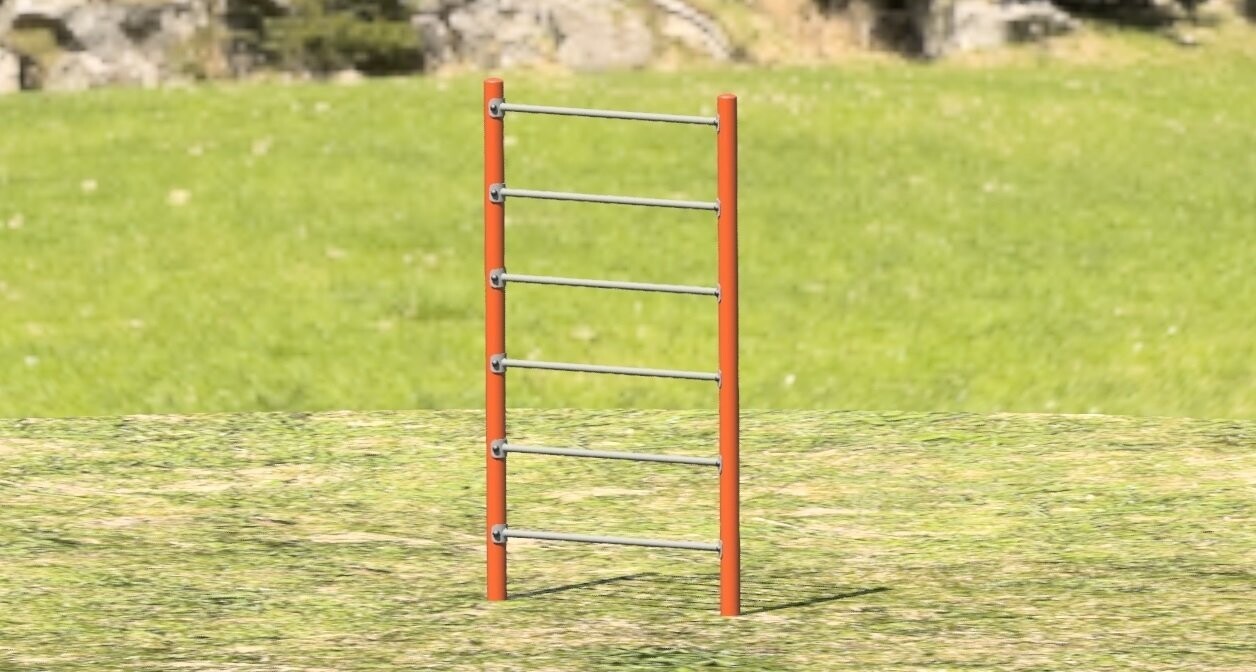 Station échelle verticale - Référence SEVR6 - Espalier en acier pour street workout et étirements_0