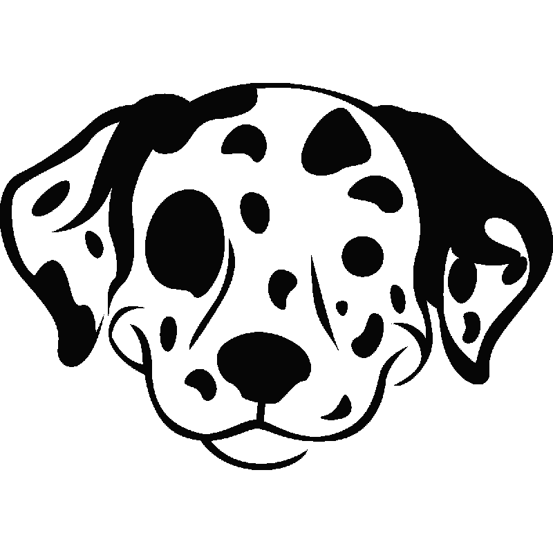 Sticker visage Dalmatien