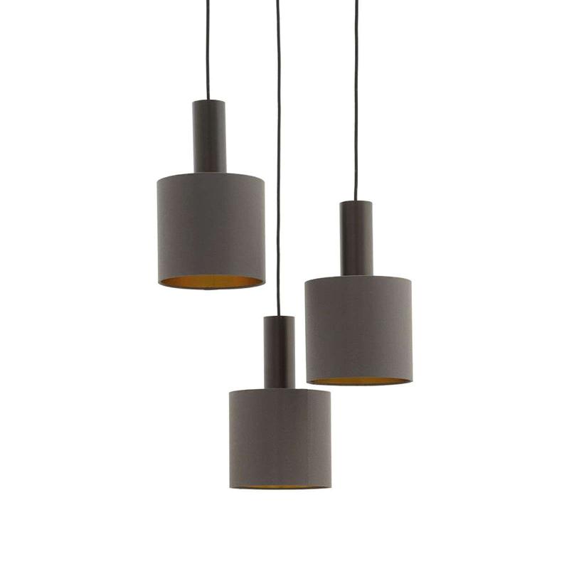 EGLO SUSPENSION CONCESSA 3 LAMPES CAPPUCCINO/DORÉ