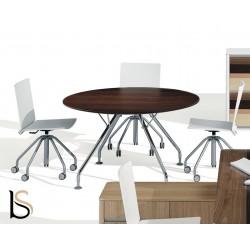 Table de réunion ronde en bois – Ultom - conviviale pour espaces professionnels_0