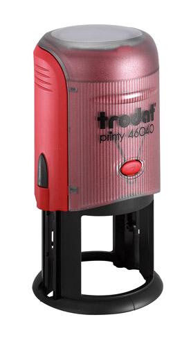 TAMPON TEXTE PERSONNALISABLE ROND PRINTY 4630 TRODAT MONOCHROME - ROUGE