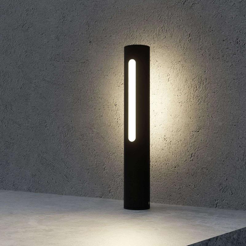 LUCANDE, LUMINAIRE POUR SOCLE LED TOMAS, 40 CM, GRIS FONCÉ, IP54