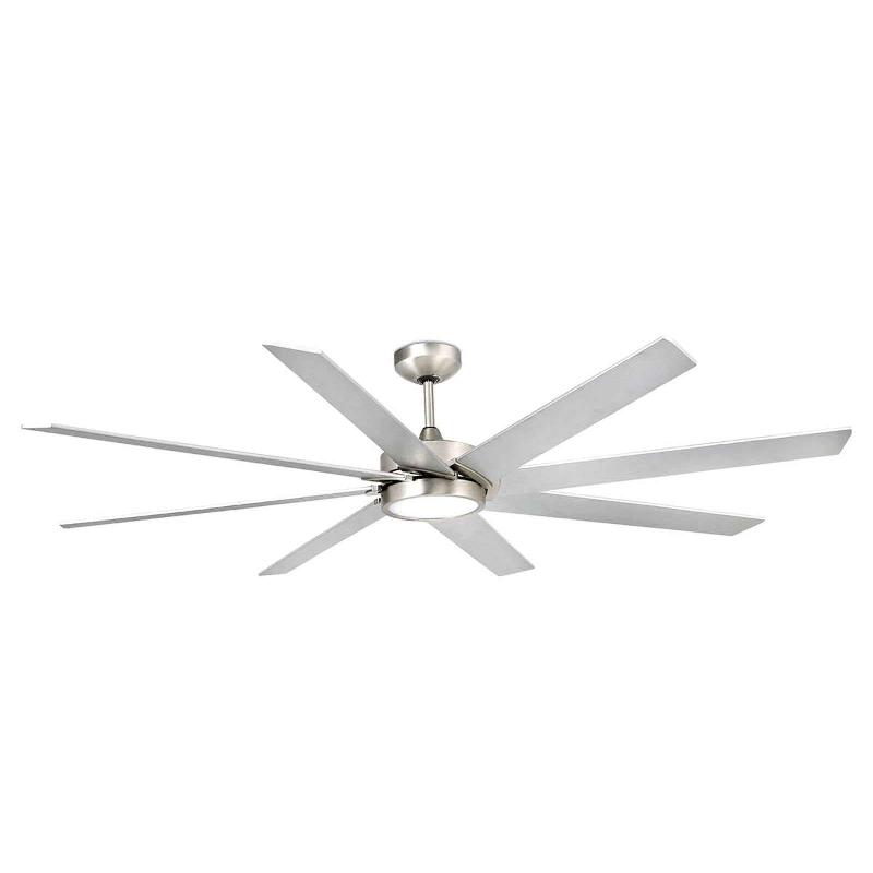 FARO BARCELONA VENTILATEUR DE PLAFOND LED CENTURY NICKEL MAT GRIS