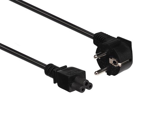 Câble d'alimentation électrique CEE 7/7 90° + C5 - 1.8 m - H05VV-F 3G0.75 mm² - Velle_0