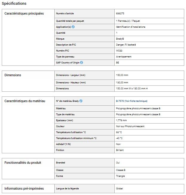 836275 - signalisations sécurité travail - brady - dimensions: 150.00 mm w x 130.00 mm h_1